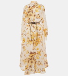 Zimmermann Ottie floral ramie shirt dress