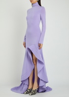 Stella Mccartney Cascading Stretch-jersey Mini Dress Lilac
