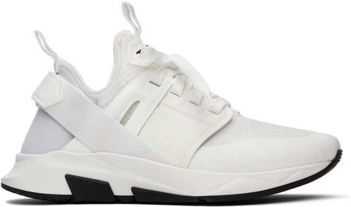 Photo: TOM FORD White Jago Low-Top Sneakers