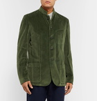 Massimo Alba - Mandarin-Collar Cotton-Velvet Jacket - Green