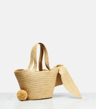 Loewe - Bunny Basket Small raffia tote bag