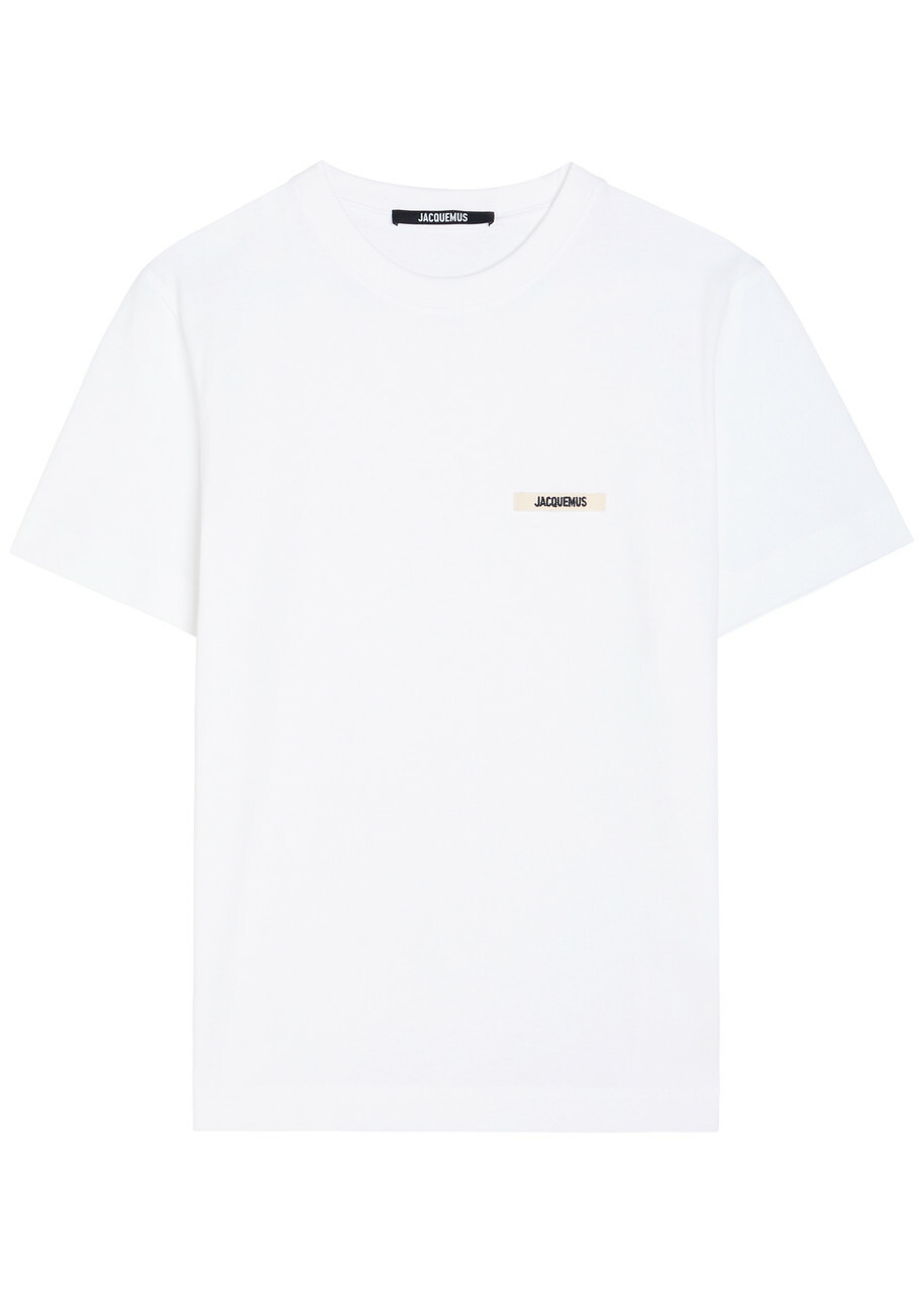 Jacquemus Le T-shirt Gros Grain Logo Cotton T-shirt White
