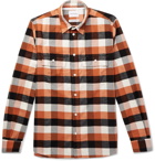 Norse Projects - Villads Checked Brushed Cotton-Flannel Shirt - Men - Orange