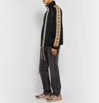 Gucci - Logo-Jacquard Webbing-Trimmed Tech-Jersey Track Jacket - Black