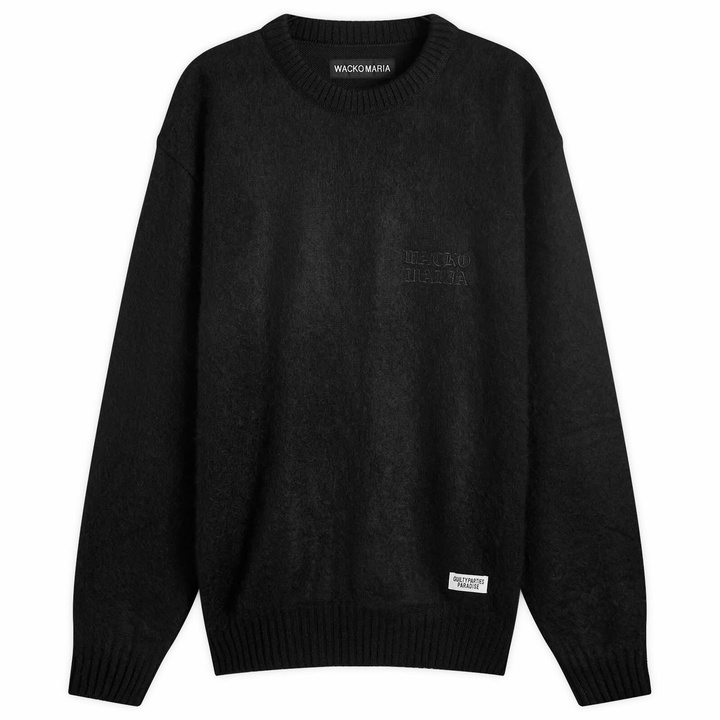 Photo: Wacko Maria Men's Logo Mohair Sweater in Black