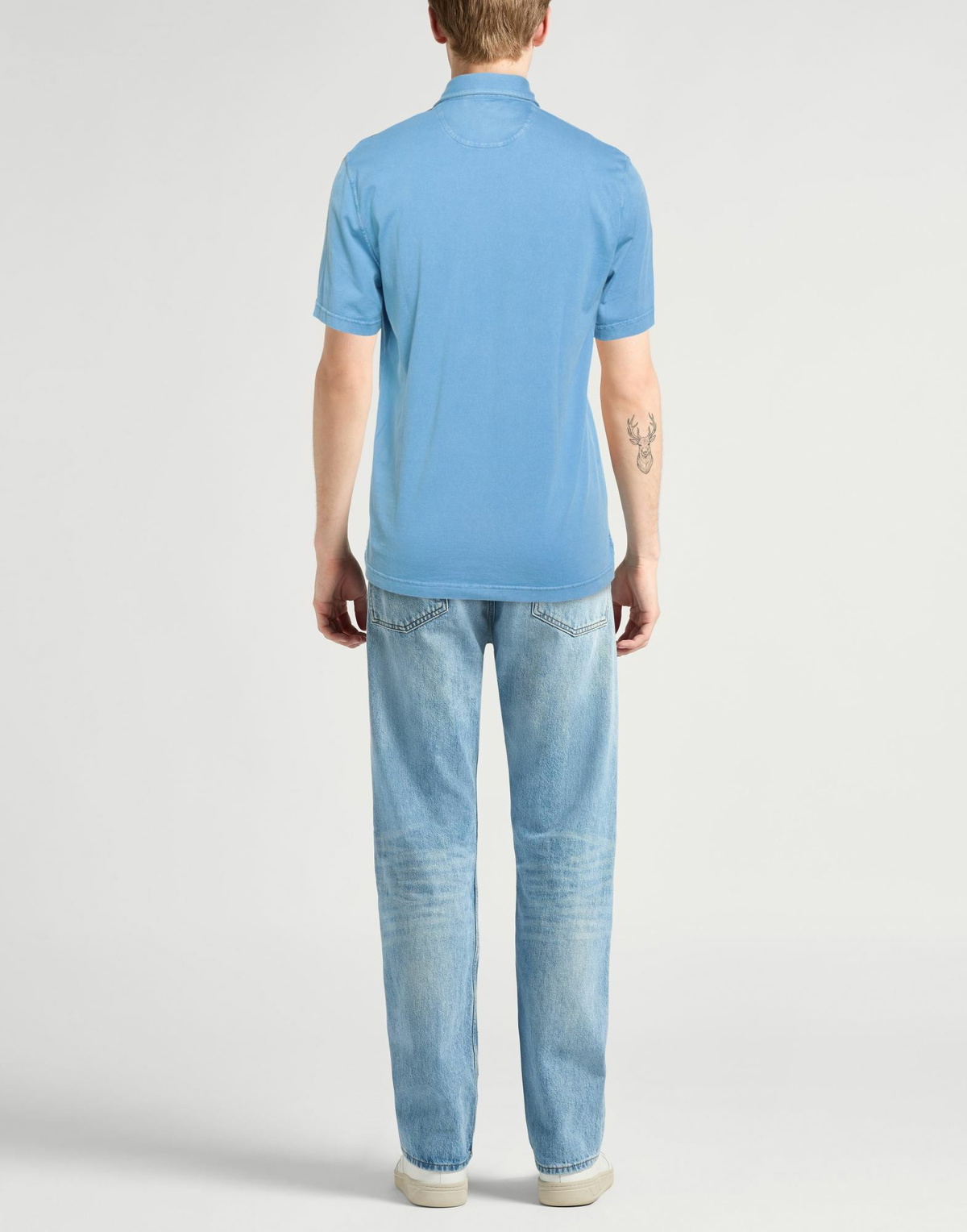 Fedeli Mens Polo shirt Light in Blue
