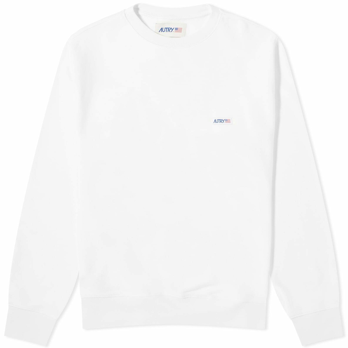Autry Men's Flag Logo Crew Sweat in White
