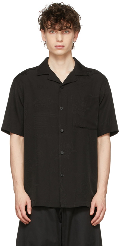 Photo: Han Kjobenhavn Black Jacquard Summer Short Sleeve Shirt