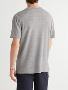 Officine Générale - Striped Cotton-Blend T-Shirt - Gray