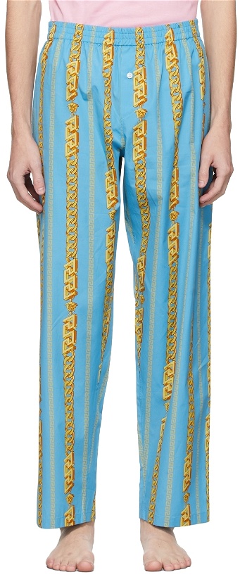 Photo: Versace Underwear Blue Chain PJ Lounge Pants