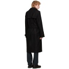 Rochas Homme Black Wool Double-Breasted Coat