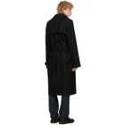 Rochas Homme Black Wool Double-Breasted Coat
