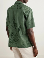 Norse Projects - Carsten Convertible-Collar Printed Cotton-Poplin Shirt - Green