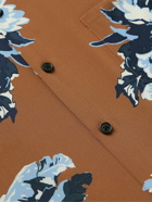 Nili Lotan - Chaplin Camp-Collar Floral-Print Silk Crepe de Chine Shirt - Brown