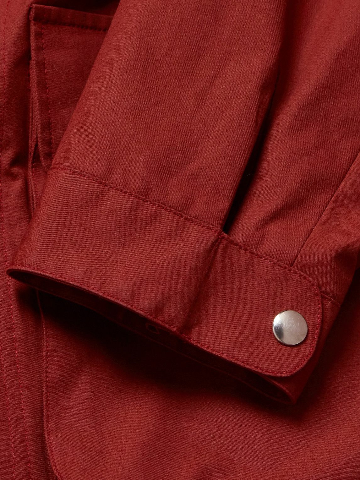 De Bonne Facture - Cotton-Canvas Hooded Parka - Red