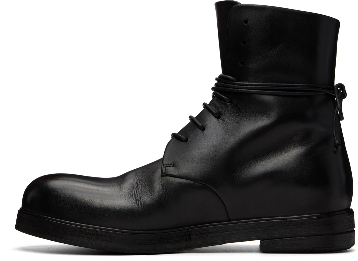 Marsèll Black Zucca Zeppa Combat Boots