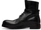 Marsèll Black Zucca Zeppa Combat Boots