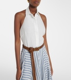 Ralph Lauren Collection Eldred halterneck linen top
