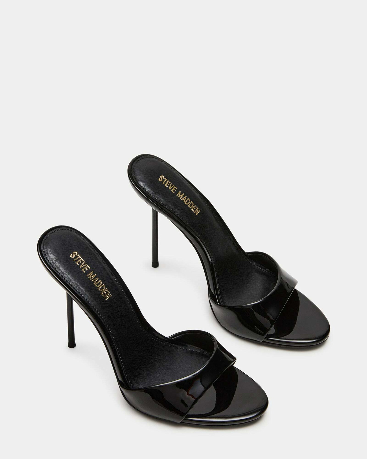 Steve Madden Davina Heels in Black Patent