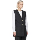 GANNI Grey Wool Suiting Vest