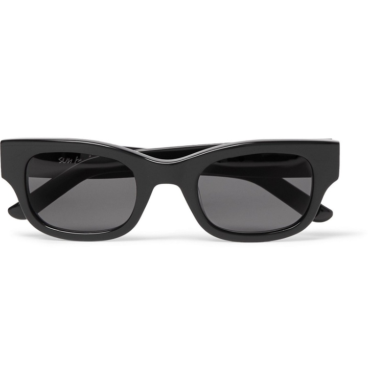 Photo: Sun Buddies - Lubna Square-Frame Acetate Sunglasses - Black