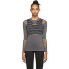 adidas by Stella McCartney Grey Knit Campaign Warp Long Sleeve T-Shirt