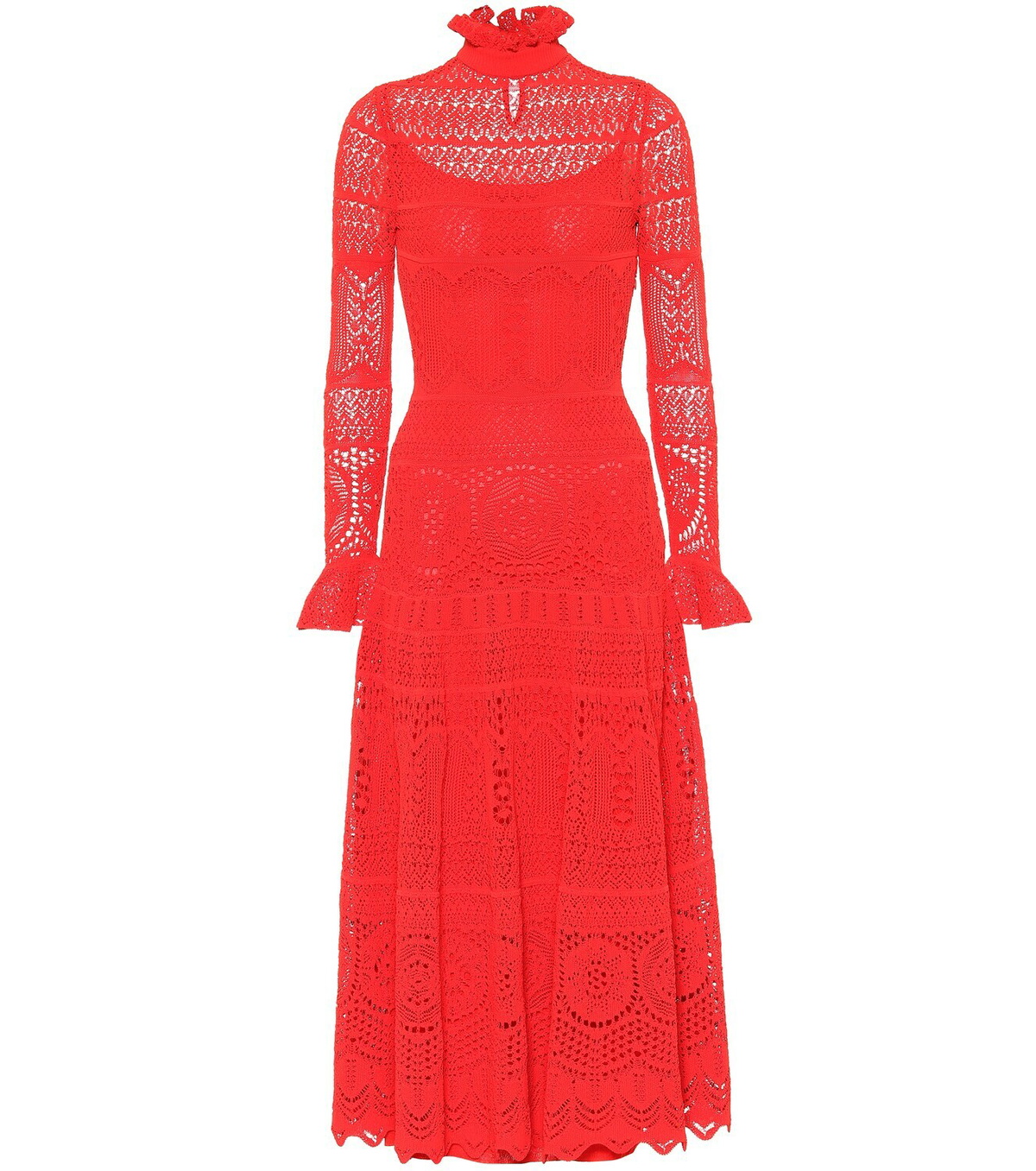 Alexander McQueen Cotton-blend lace midi dress Alexander McQueen Alexander McQueen Cotton-blend lace midi dress Alexander McQueen