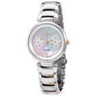 Citizen Chronograph Mother of Pearl Crystal Dial Ladies Watch FD1106-81D