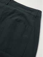 Folk - Straight-Leg Pleated Cotton Trousers - Gray