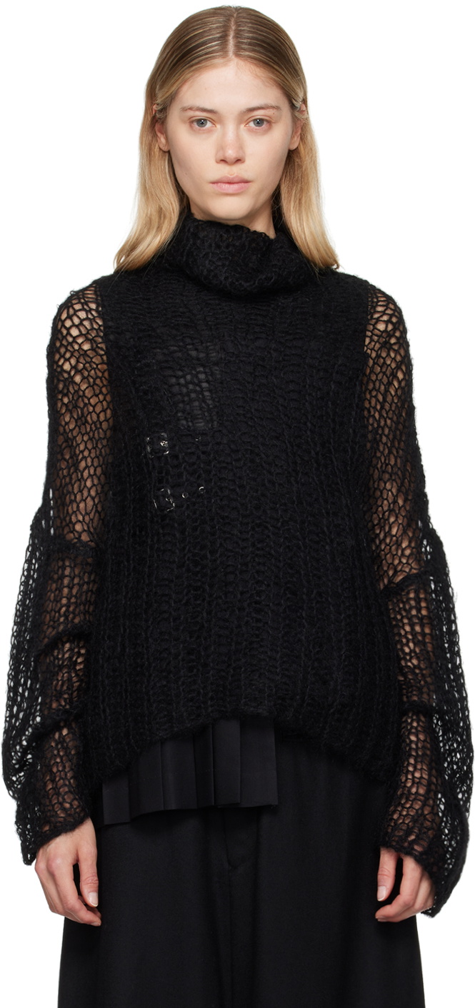 YOHJI YAMAMOTO Black Dian 2 R-Mohair Turtleneck Yohji Yamamoto