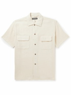 Monitaly - Milano Textured-Cotton Shirt - Neutrals
