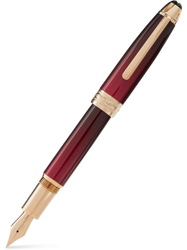 Photo: Montblanc - Meisterstück Calligraphy Solitaire Resin and Gold-Plated Fountain Pen