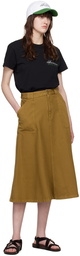 A.P.C. Tan Laurie Denim Midi Skirt