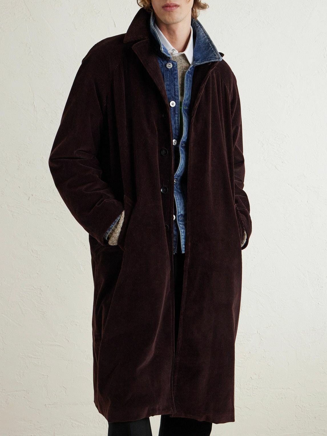 The Elder Statesman - Cotton-Corduroy Coat - Brown