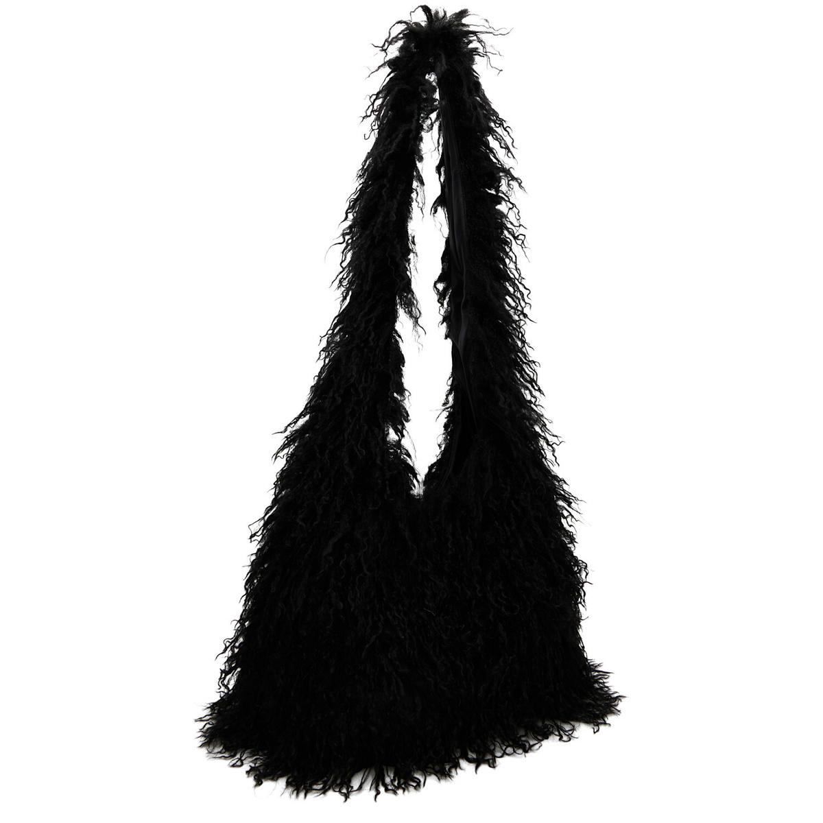 Anna Sui Black Faux-Fur Bag