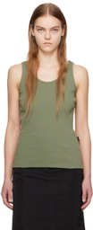 Juun.J Green Scoop Tank Top