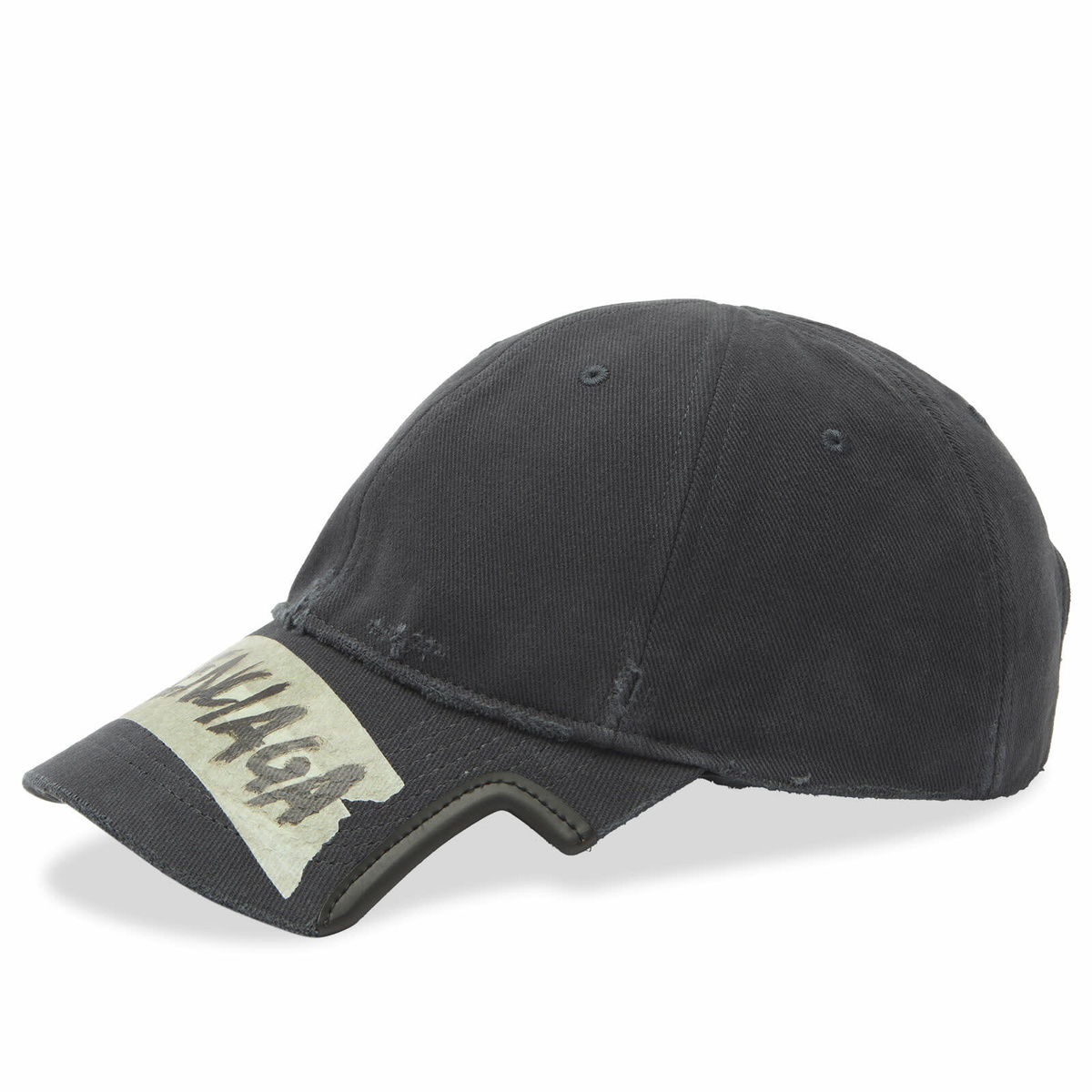 Balenciaga Black Rammstein Edition Distressed Cap Balenciaga