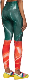 JW Anderson Green & Red Two Tone Leggings