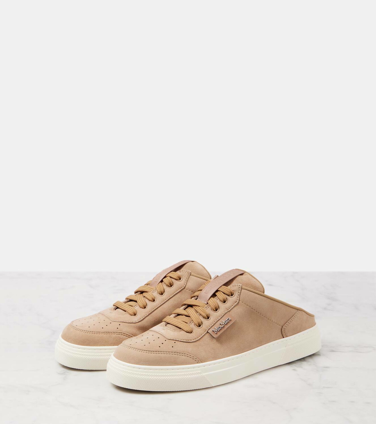 Max Mara Slides suede sneakers