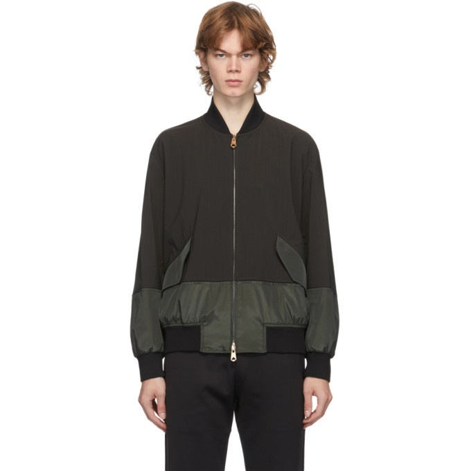Photo: Paul Smith Grey and Green Wool Bomber Jacket