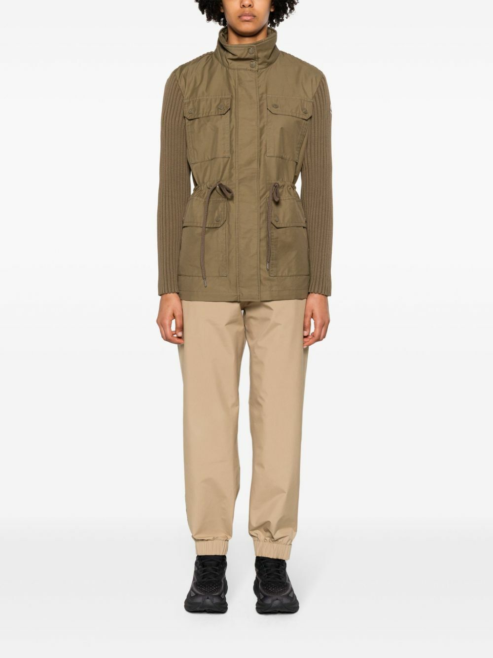 Moncler Green Cotton Panelled Military Jacket Moncler