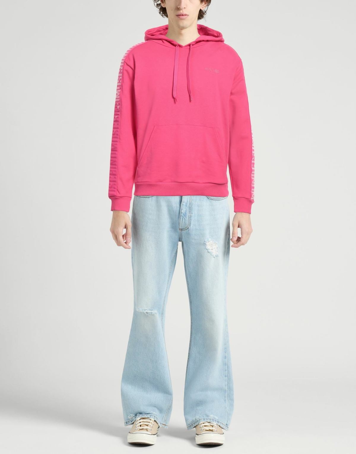 Moschino Mens Sweatshirt Fuchsia