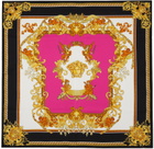 Versace Pink & Black Medusa Renaissance Scarf