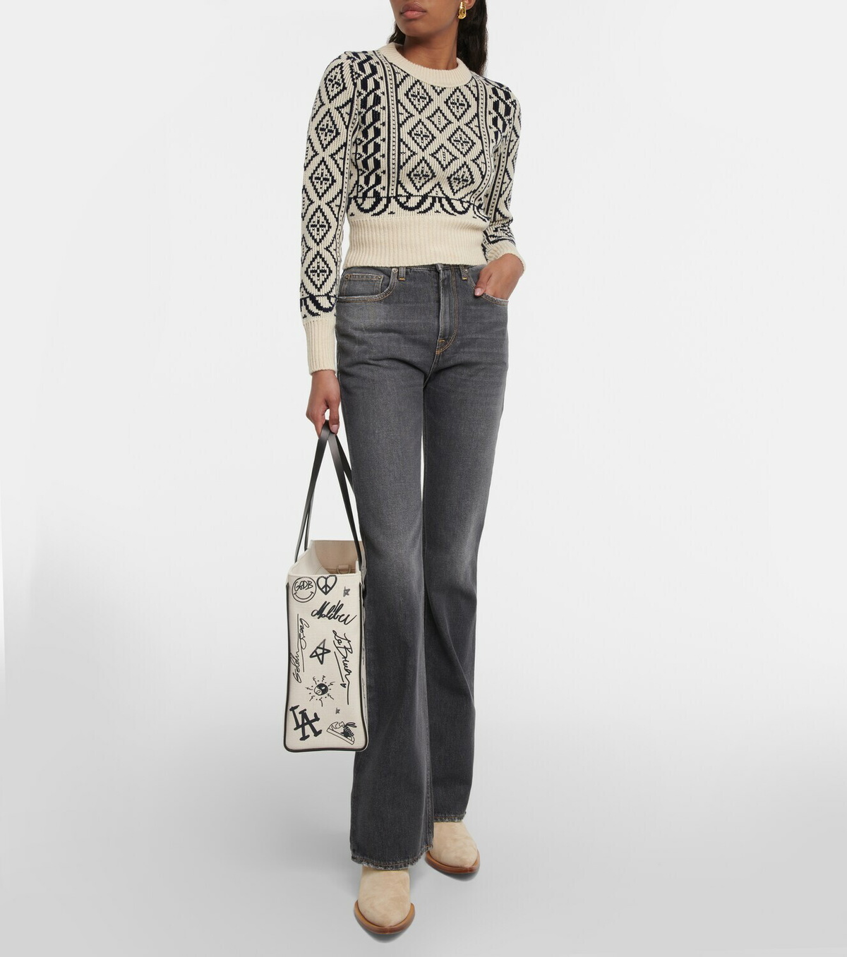 Golden Goose - Jacquard wool-blend sweater