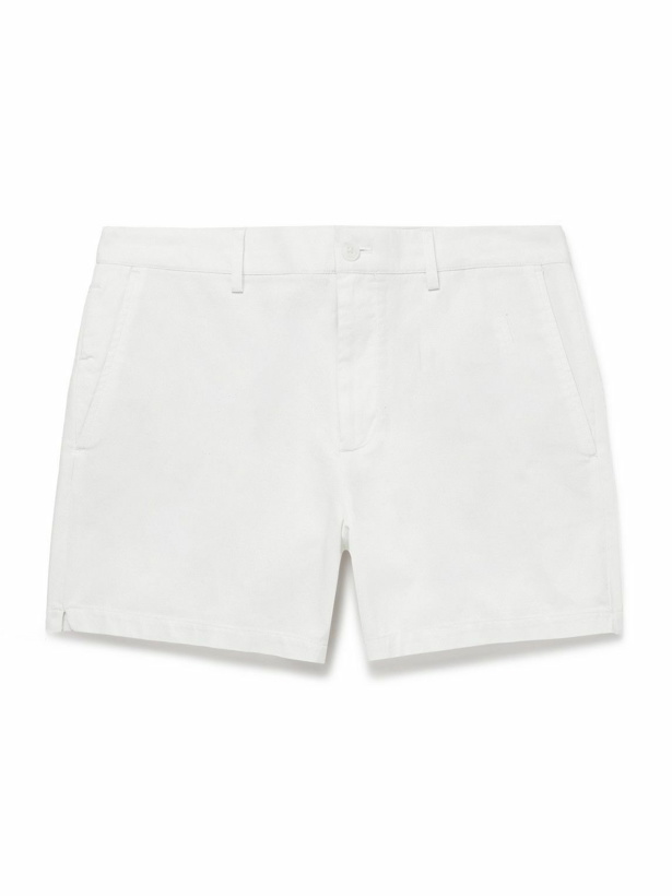 Photo: Club Monaco - Jax Straight-Leg Cotton-Blend Shorts - White