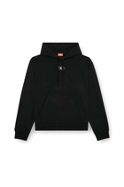 Diesel Hoodie with metallic logo - Sweaters Mens in Black