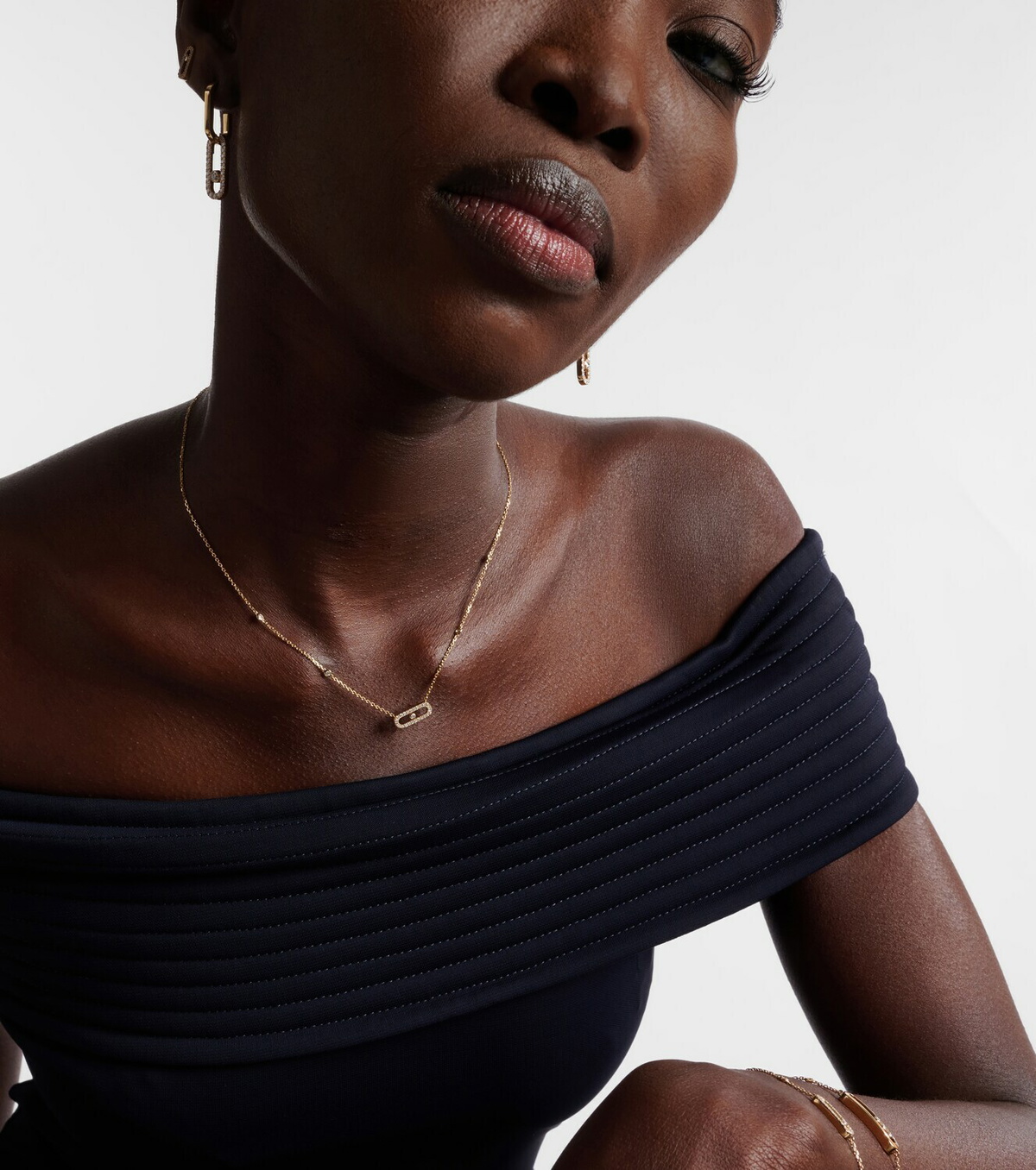 Messika Move Uno 18kt gold necklace with diamonds