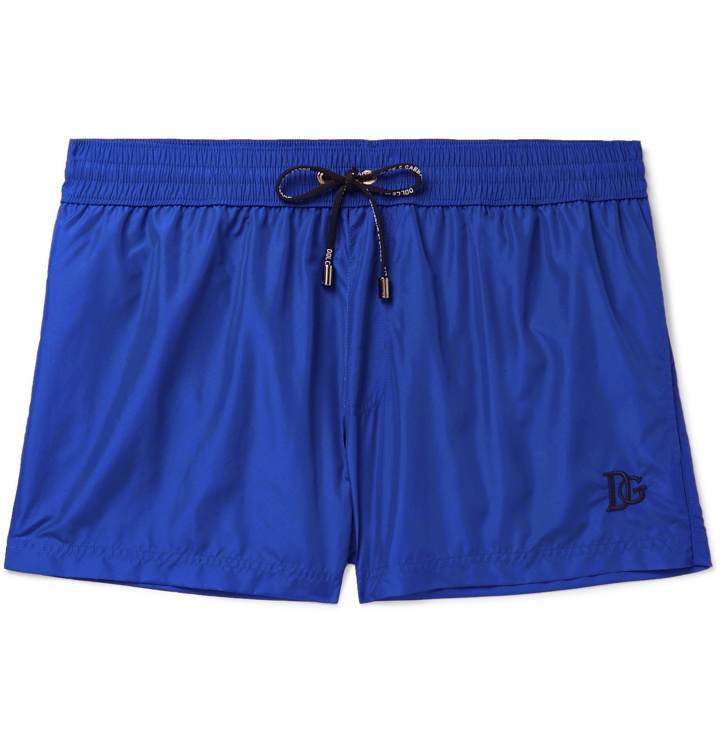 Photo: Dolce & Gabbana - Short-Length Swim Shorts - Blue