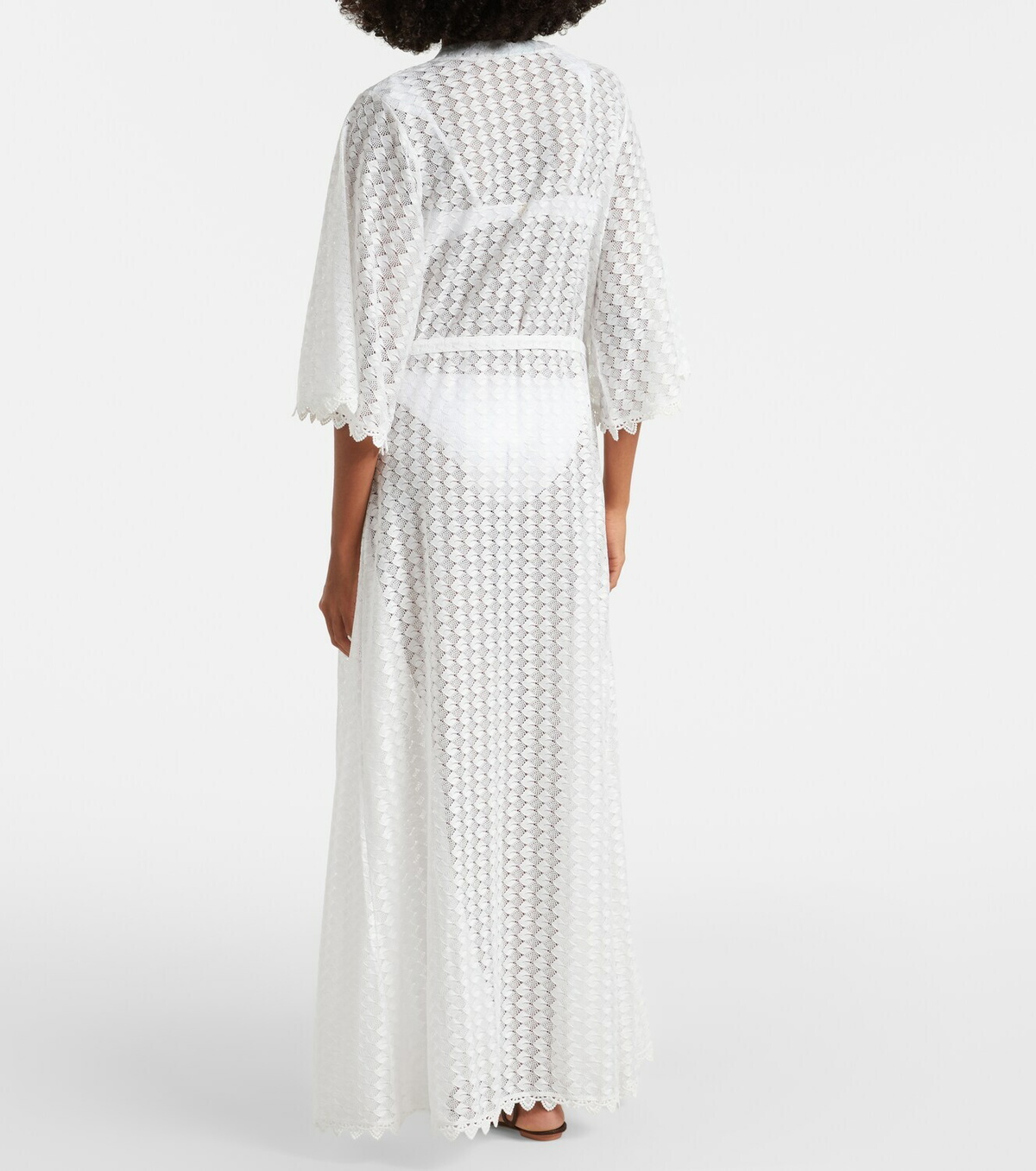 Melissa Odabash Tali scalloped sheer kaftan