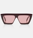 Alaïa Lettering Logo flat-top sunglasses